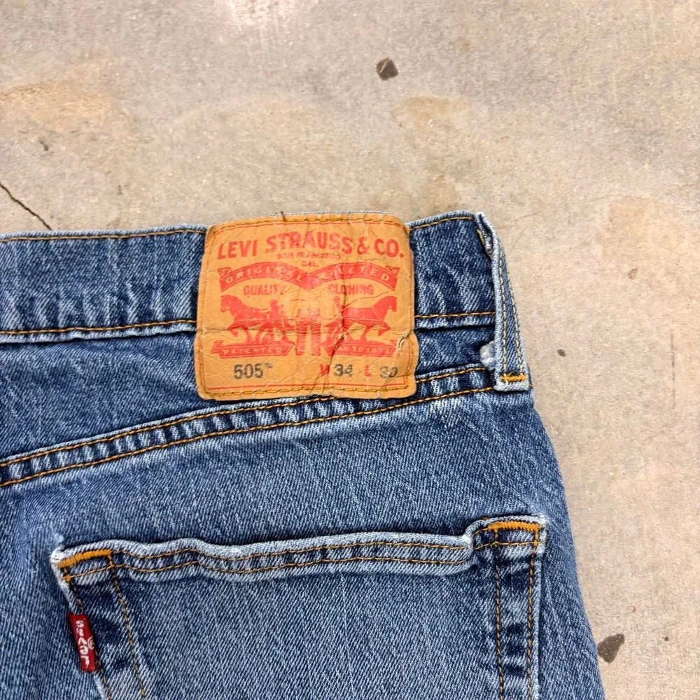 Levi's 505 Dark Wash Straight Leg Jean Denim